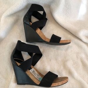 Black Wedges WORN ONCE